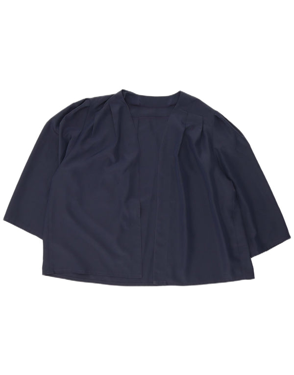 Top cardigan supradimensionat vintage pentru femei UK 22 3XL bleumarin
