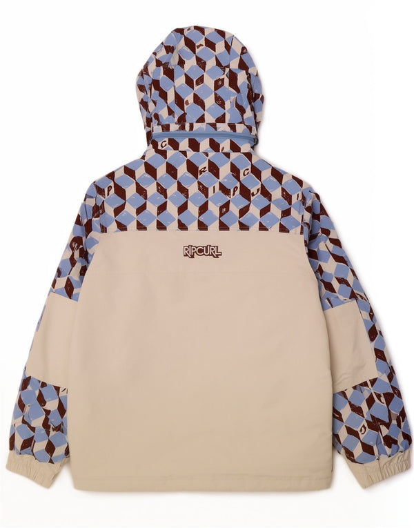 Jachetă Windbreaker cu glugă pentru bărbați Rip Curl UK 40 Large White Geometric Sports