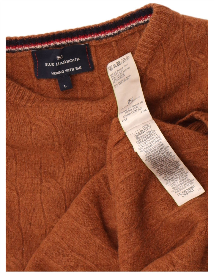 Pulover pentru băieți Marks & Spencer, cu decolteu, 12-13 ani, maro