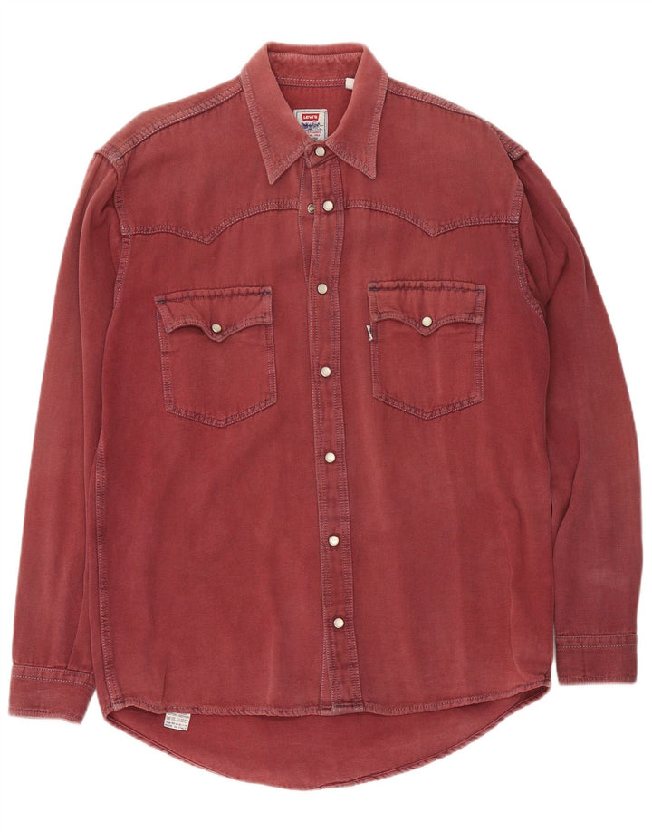 Cămașă Western pentru bărbați Levi's Bumbac Burgundy mediu