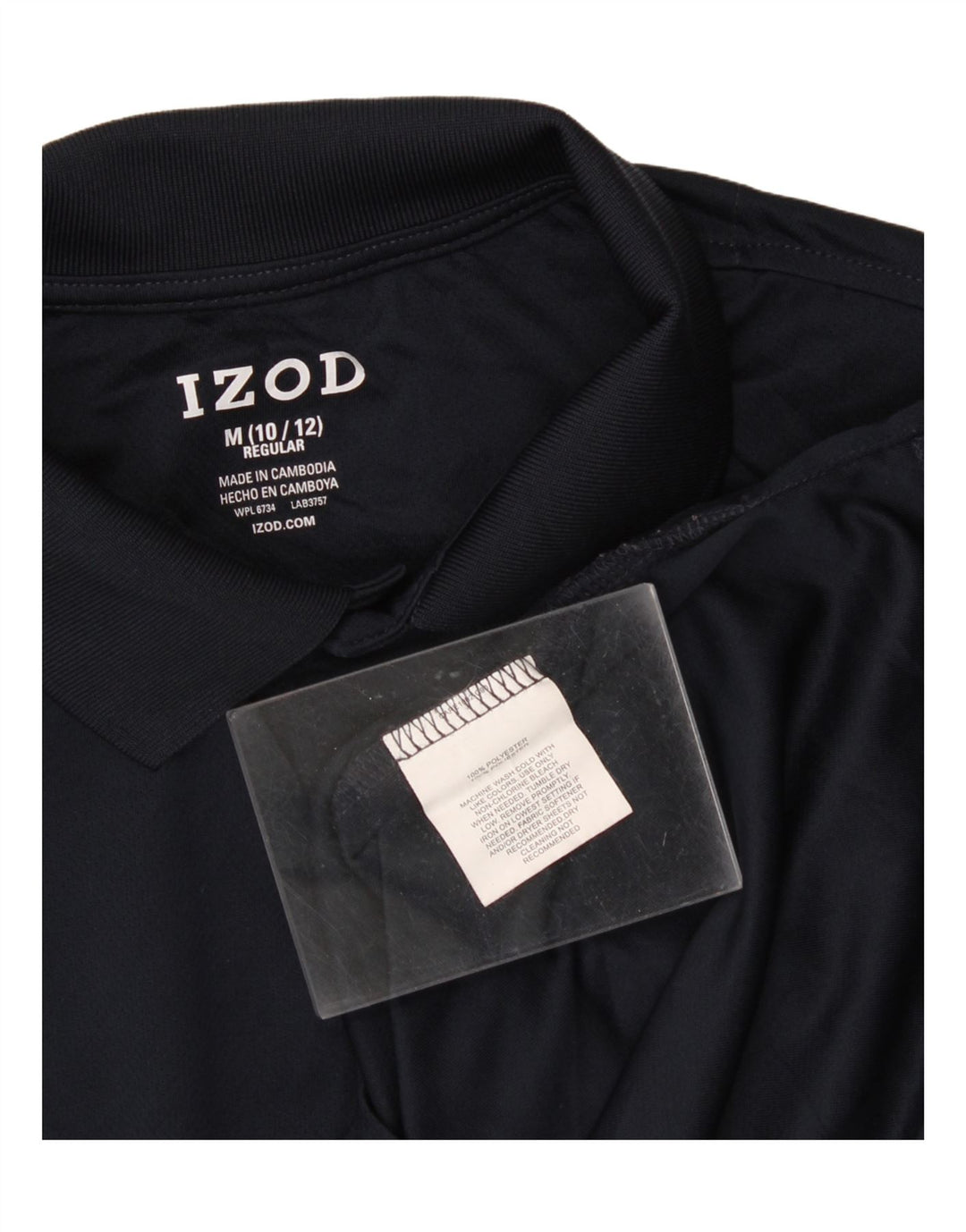 IZOD Boys Regular Polo Shirt 10-11 Years Medium Navy Blue Polyester Vintage Izod and Second-Hand Izod from Messina Hembry 
