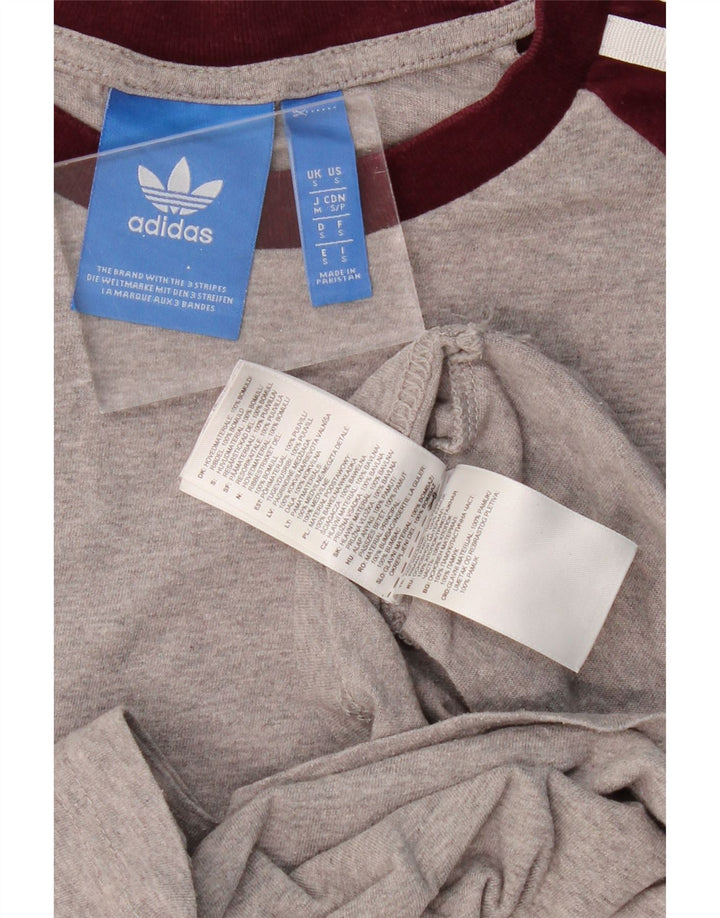 Tricou pentru bărbați ADIDAS Top mic, gri, bumbac color bloc