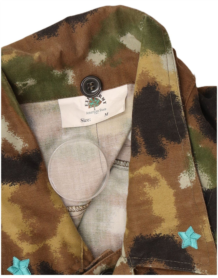 Jachetă militară vintage pentru bărbați UK 38 Medium Khaki Camuflage Poliester