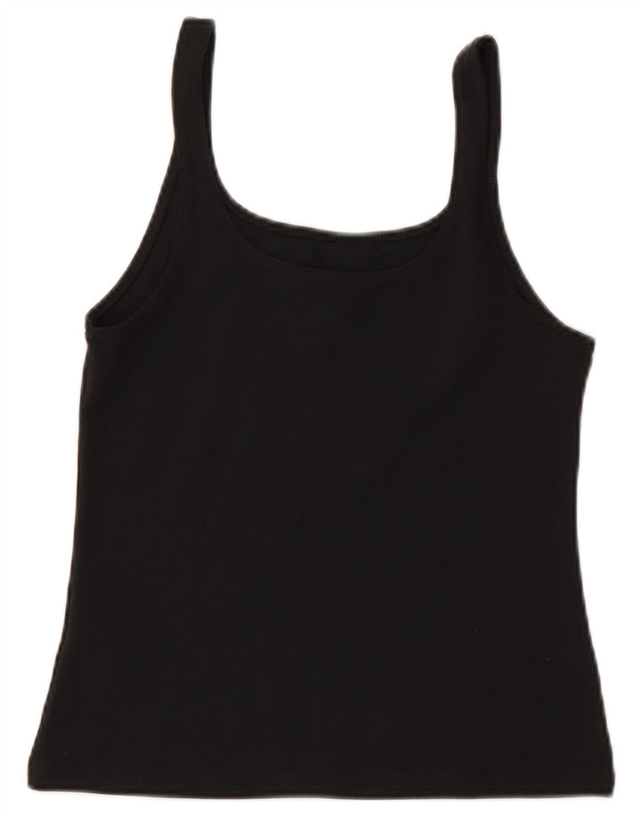 Top crop pentru femei NIKE UK 12, bumbac mediu negru