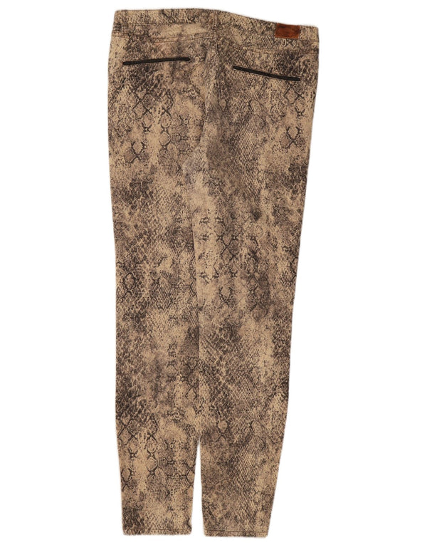 Zara Womens Skinny Jeans EU 40 Medium W30 L29 Beige Animal Print