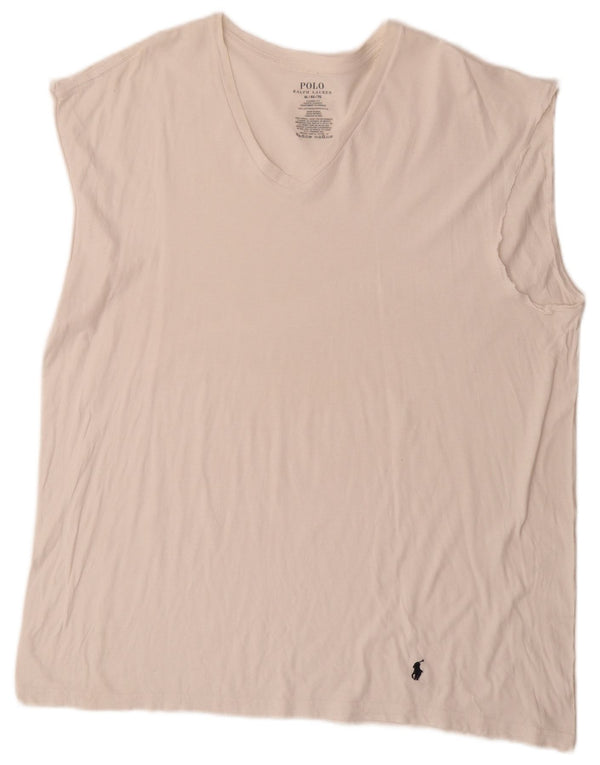 Vestă Polo Ralph Lauren pentru bărbați, XL, bumbac alb