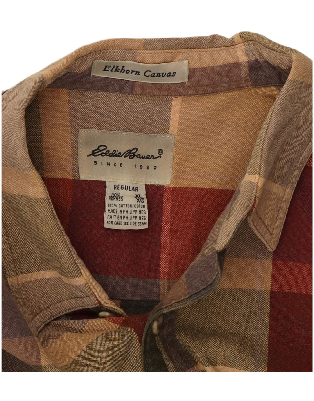 Cămașă pentru bărbați EDDIE BAUER, XL, bumbac cu carouri multicolore