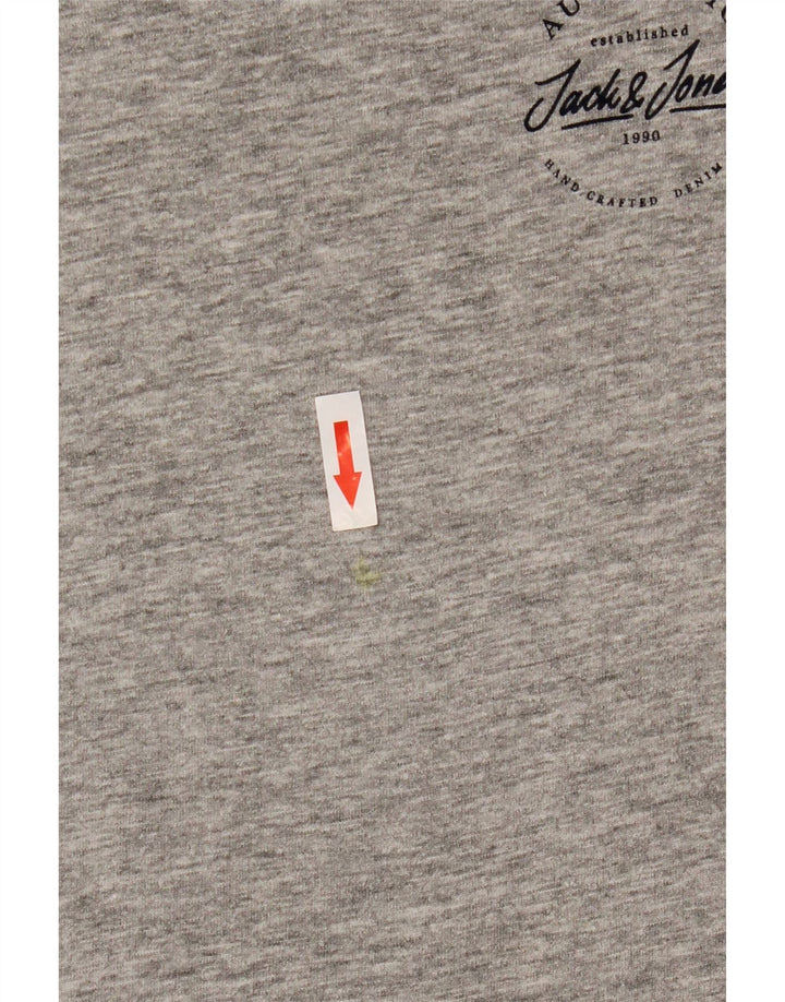 Tricou Jack & Jones pentru bărbați Top mic, gri, bumbac cu pete