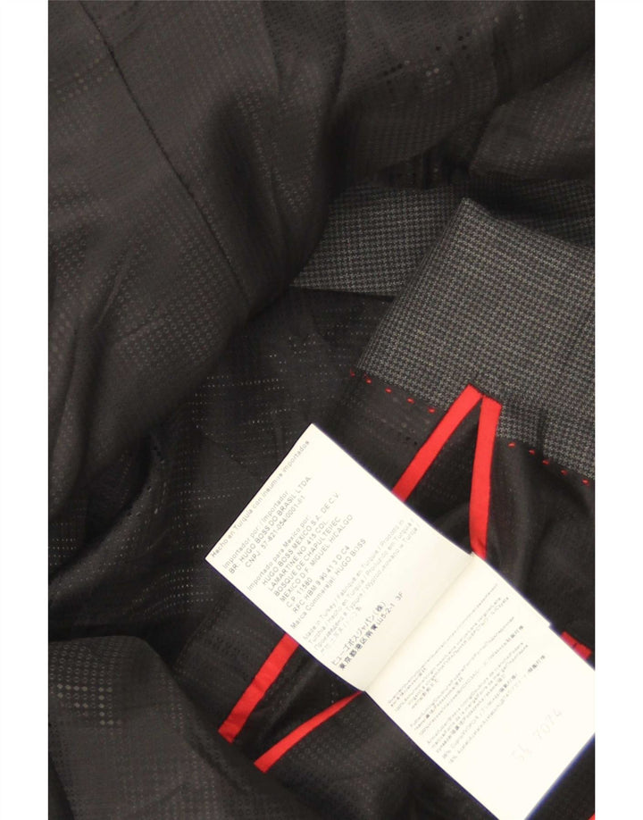 Blazer pentru bărbați Hugo Boss cu 2 nasturi EU 54 2XL Gri Houndstooth