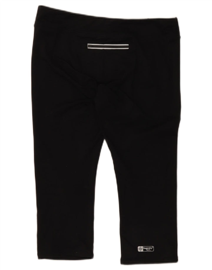Leggings Capri grafic Superdry pentru femei UK 12 Poliester mediu negru