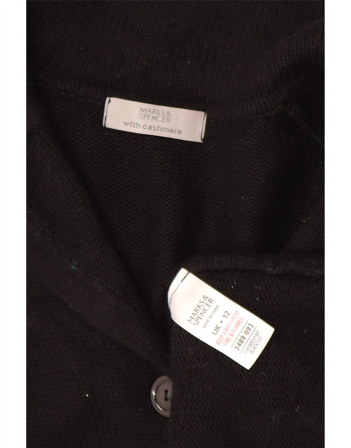 Pulover cardigan pentru femei Marks & Spencer UK 12 bumbac mediu negru