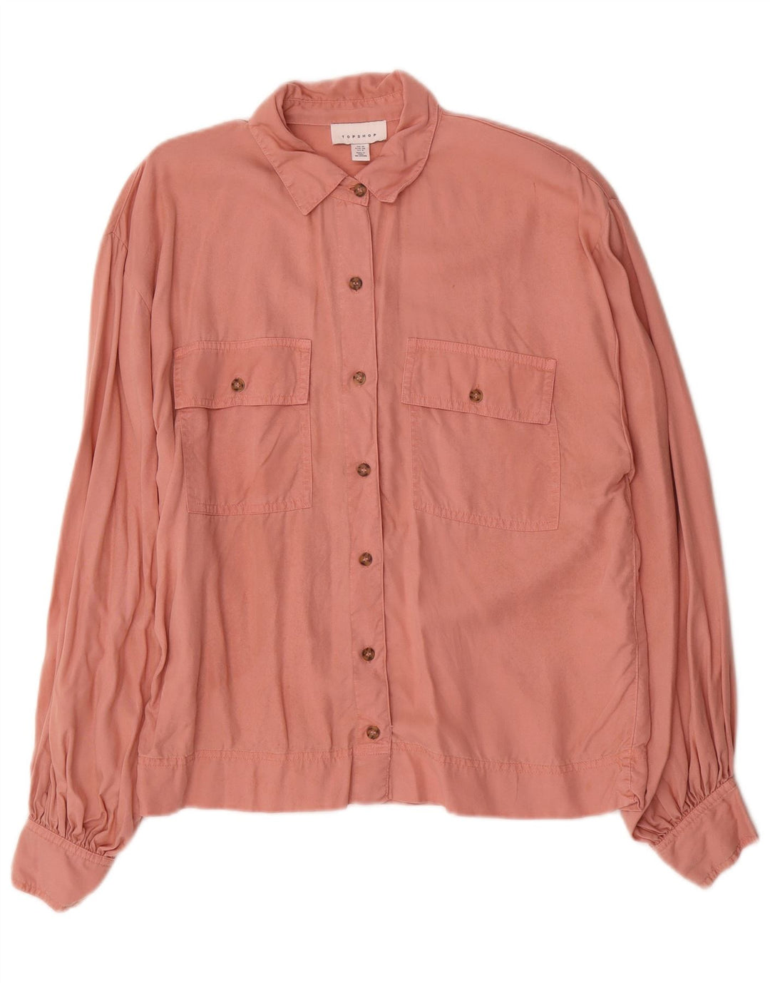 Cămașă supradimensionată pentru femei Topshop UK 10 mic roz Lyocell