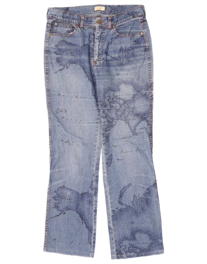 ALVIERO MARTINI Blugi pentru dama cu grafic bootcut W27 L27 Bumbac albastru