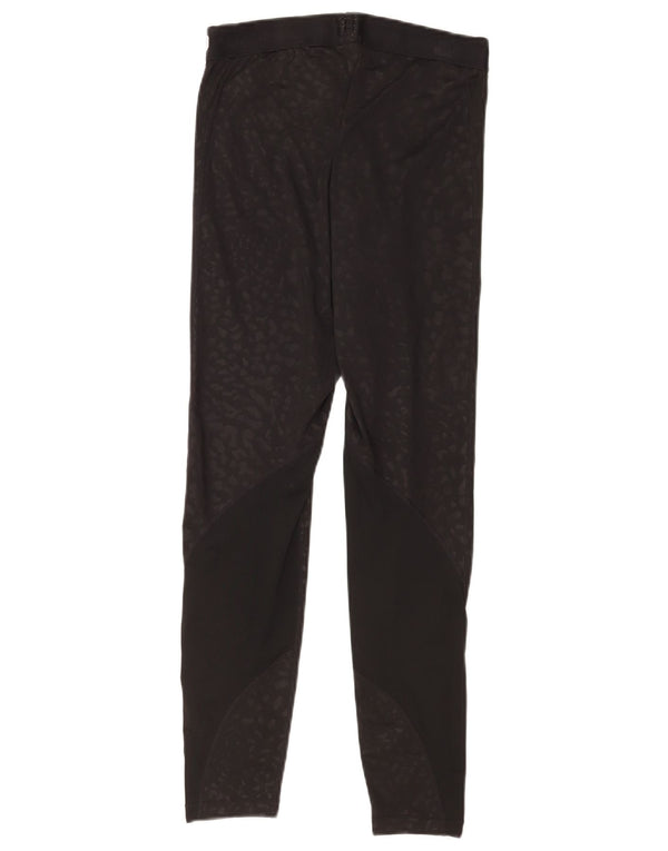 Leggings cu grafică Nike Dri Fit pentru femei, negru mediu, sport cu imprimeu animal
