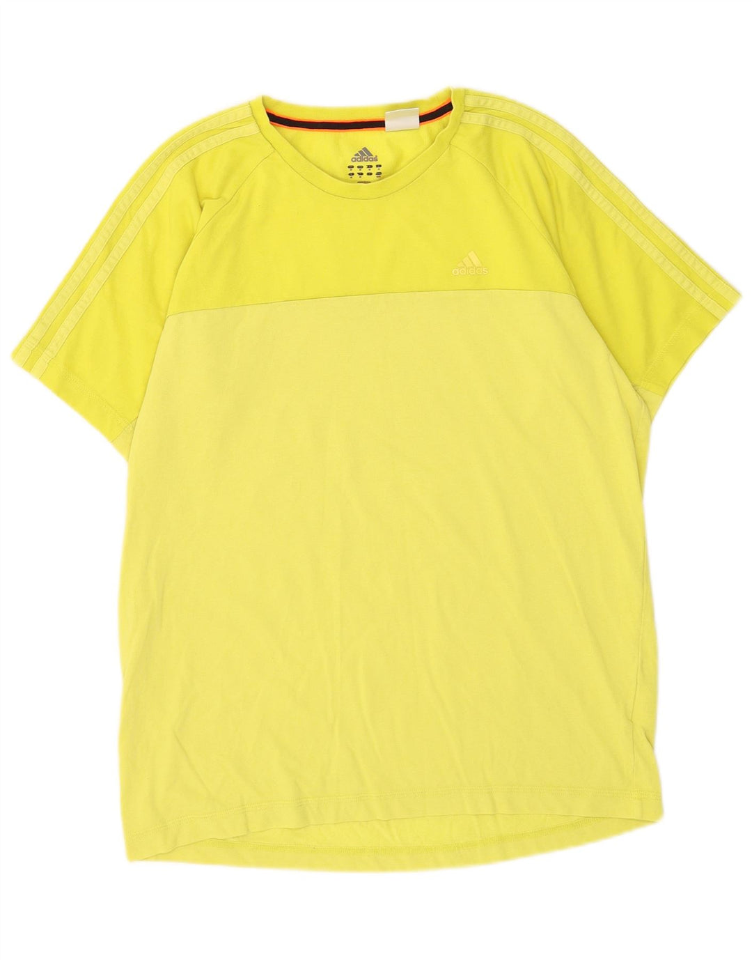 Tricou Adidas Climalite pentru bărbați Top din bumbac galben mediu