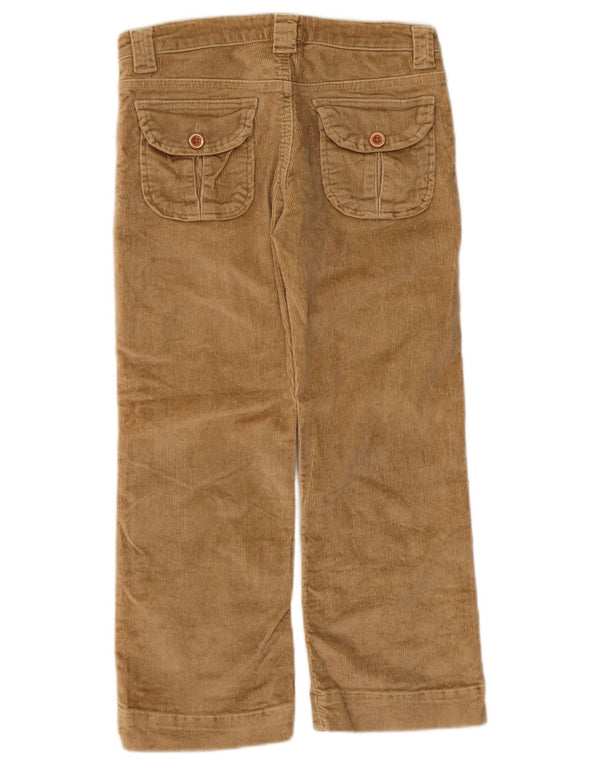 A Wear Pantaloni crop din velur pentru femei UK 10 Small W28 L22 Bej