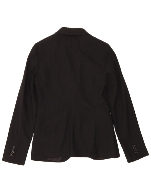 Massimo Dutti Jachetă pentru damă cu 2 nasturi EU 36 XS Lână neagră cu dungi