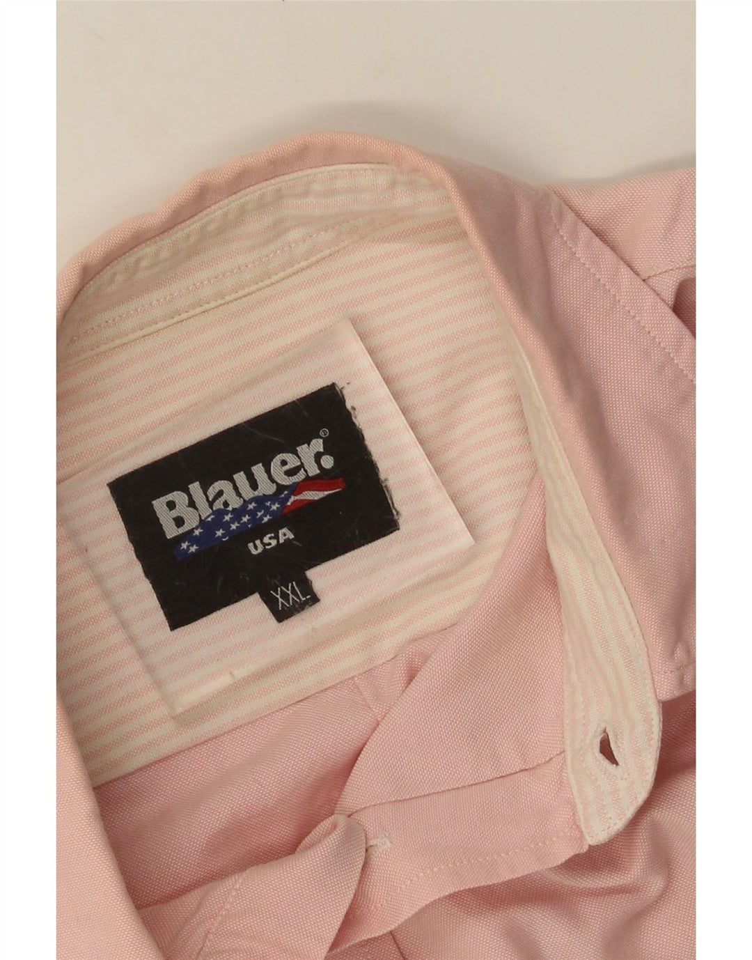 Cămașă militară Blauer pentru bărbați, bumbac roz 2XL