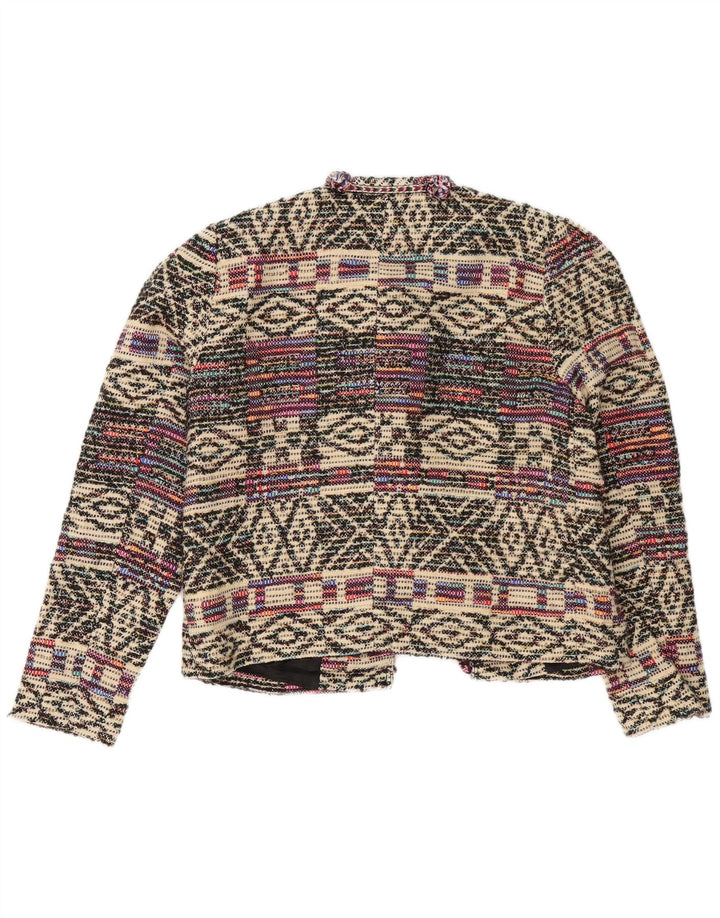 Blazer supradimensionat pentru femei Zara UK 10 Mic Multicolor Geometric