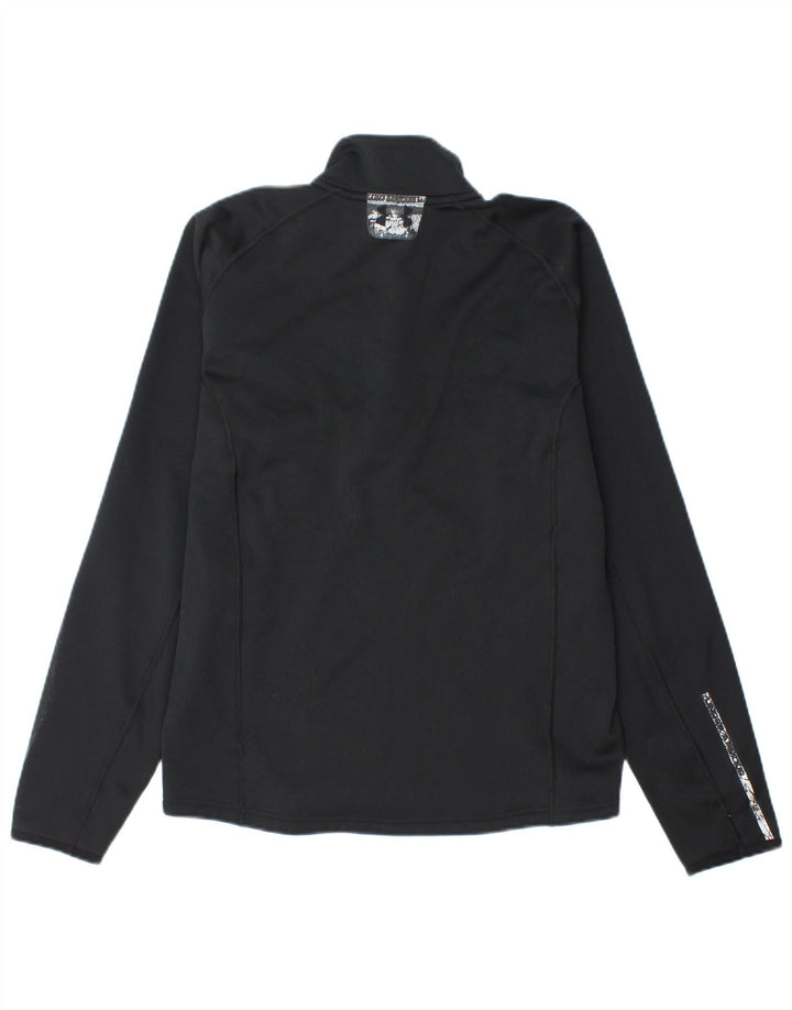 Pulover Under Armour Cold Gear pentru bărbați, cu fermoar și gât, mic negru