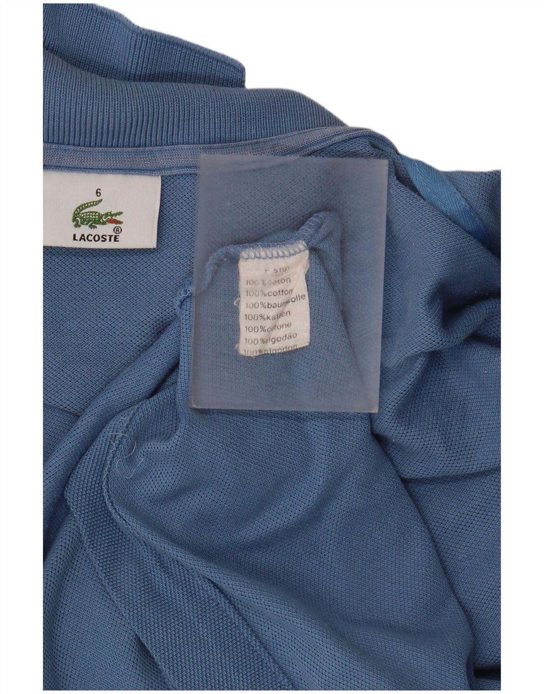 Tricou polo pentru bărbați Lacoste Mărimea 6 2XL Bumbac albastru