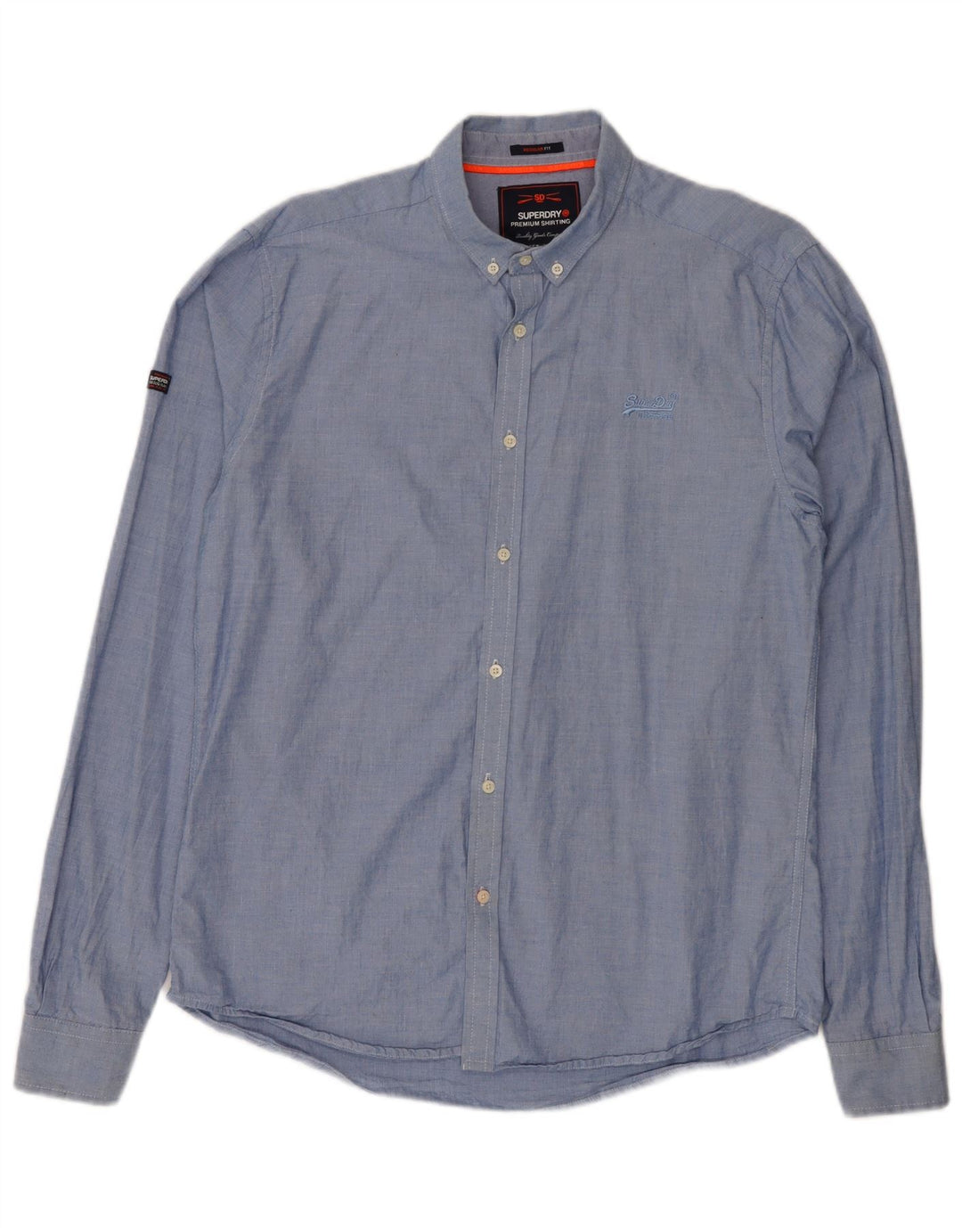Cămașă pentru bărbați Superdry Regular Fit, mare, albastru, bumbac