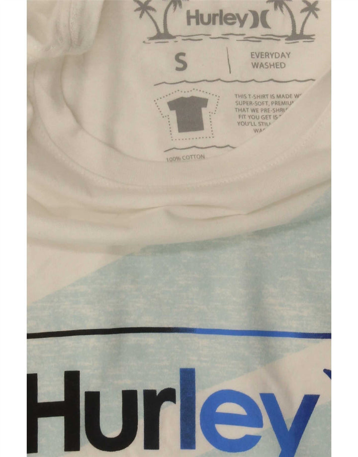 Tricou grafic pentru bărbați Hurley Top mic din bumbac alb