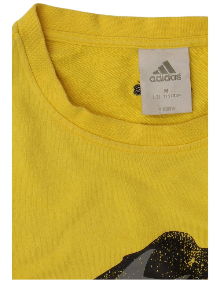 Hanorac grafic pentru bărbați Adidas Pulover mediu galben