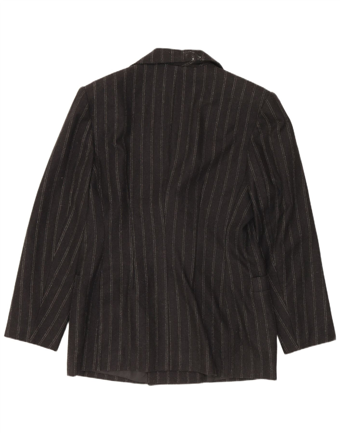 Jachetă vintage pentru femei la dublu piept IT 48 XL Lână cu dungi negre