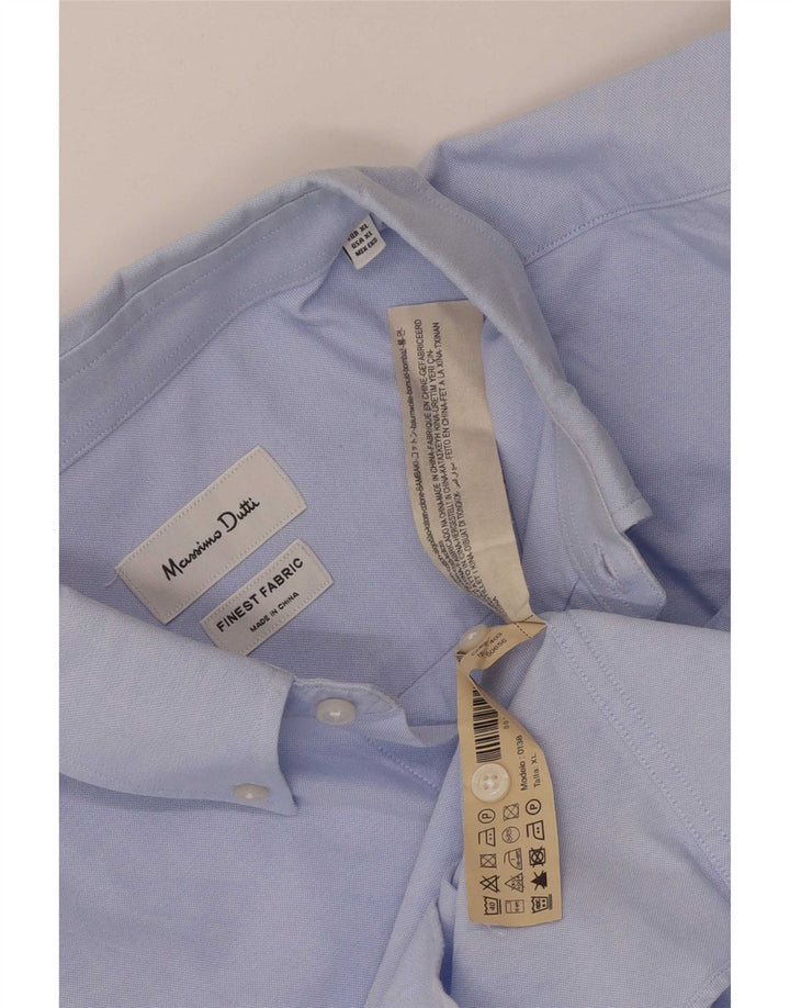 Cămașă Massimo Dutti pentru bărbați XL Bumbac Albastru