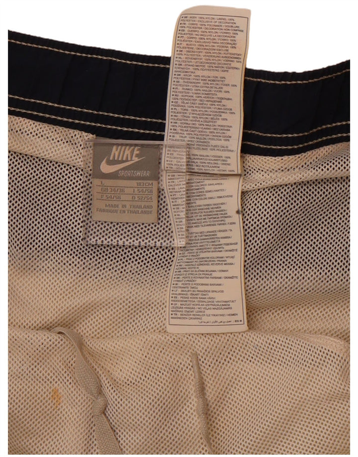 Pantaloni scurți sport grafic Nike pentru bărbați Marea Britanie 34/36, mari, bej, poliester color bloc