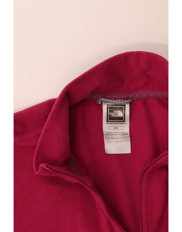 Pulover din lână The North Face pentru femei, cu fermoar și gât, UK 14, poliester roz mediu