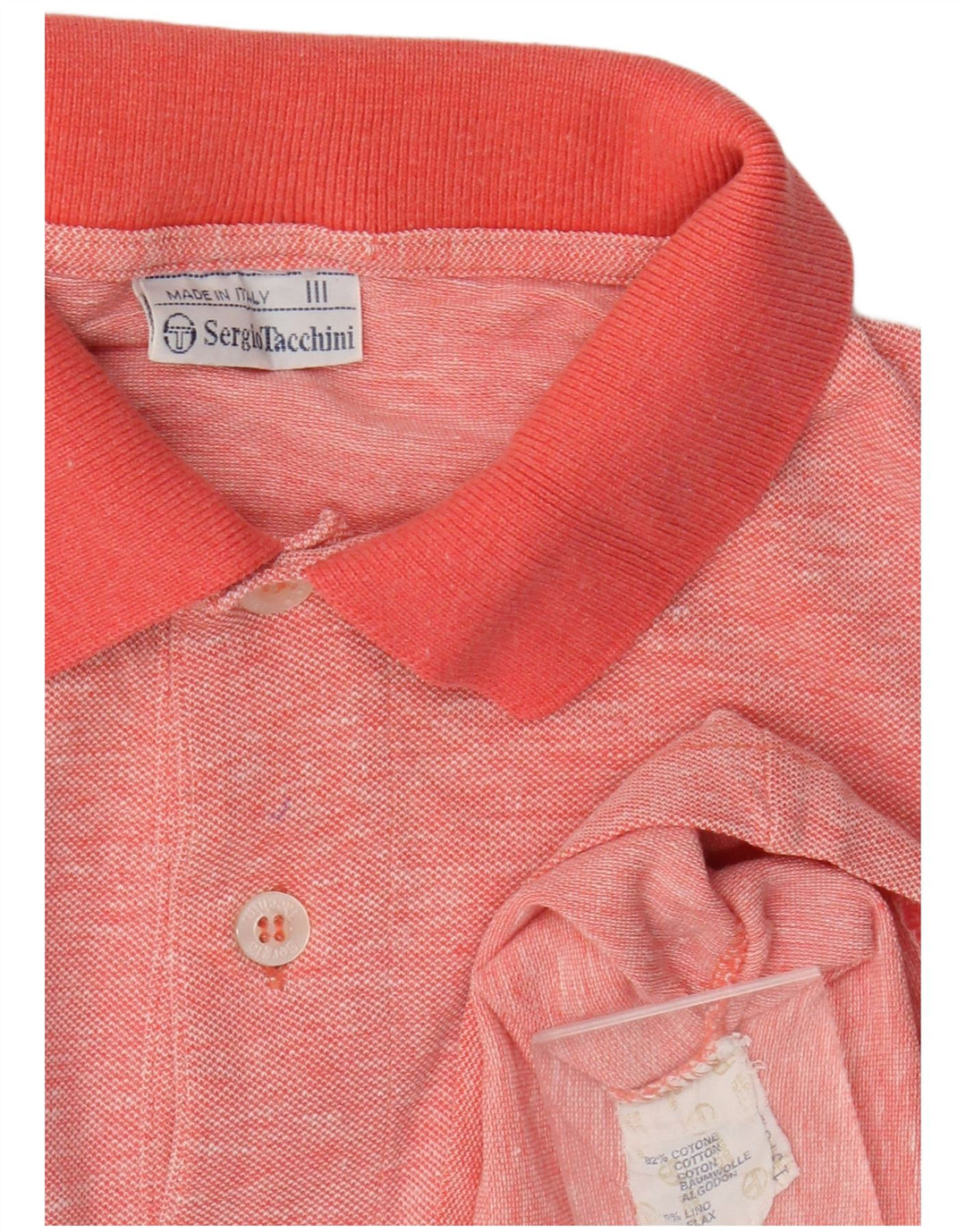Tricou polo Sergio Tacchini pentru bărbați, bumbac roz mediu