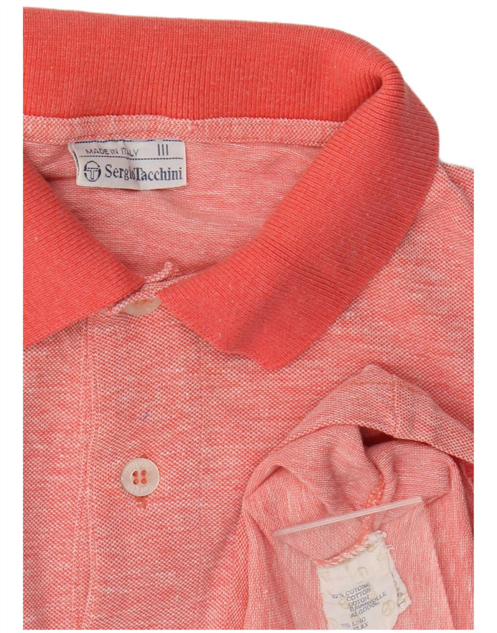 Tricou polo Sergio Tacchini pentru bărbați, bumbac roz mediu