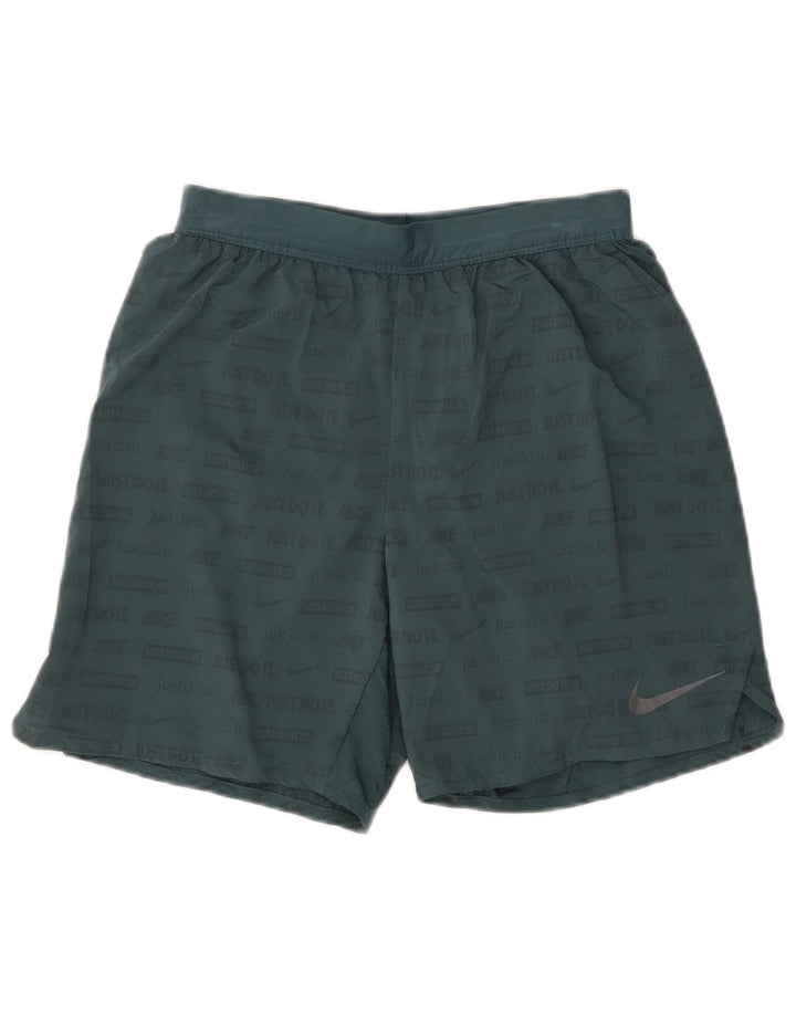 Pantaloni scurți sport Nike Dri Fit Graphic pentru bărbați, verzi mici