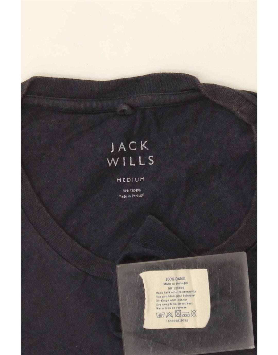 Tricou Jack Wills pentru bărbați Top mediu din bumbac bleumarin