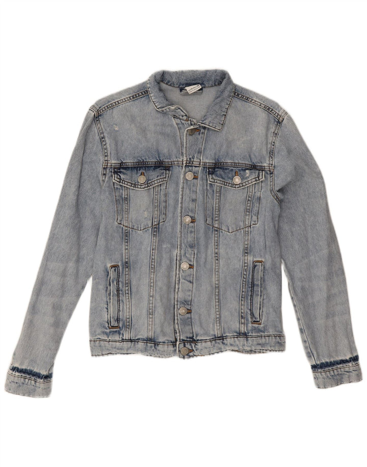 Jachetă Zara Fete Denim 13-14 Ani Bumbac Albastru