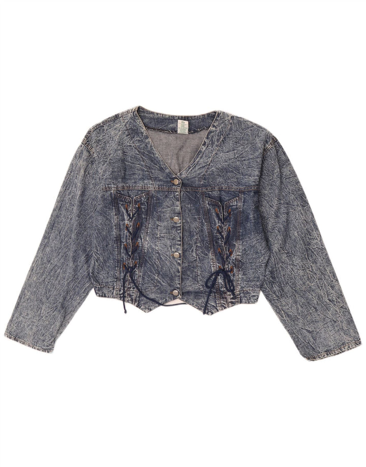 Jachetă Denim Crop Canda Fete 15-16 Ani Bumbac Albastru