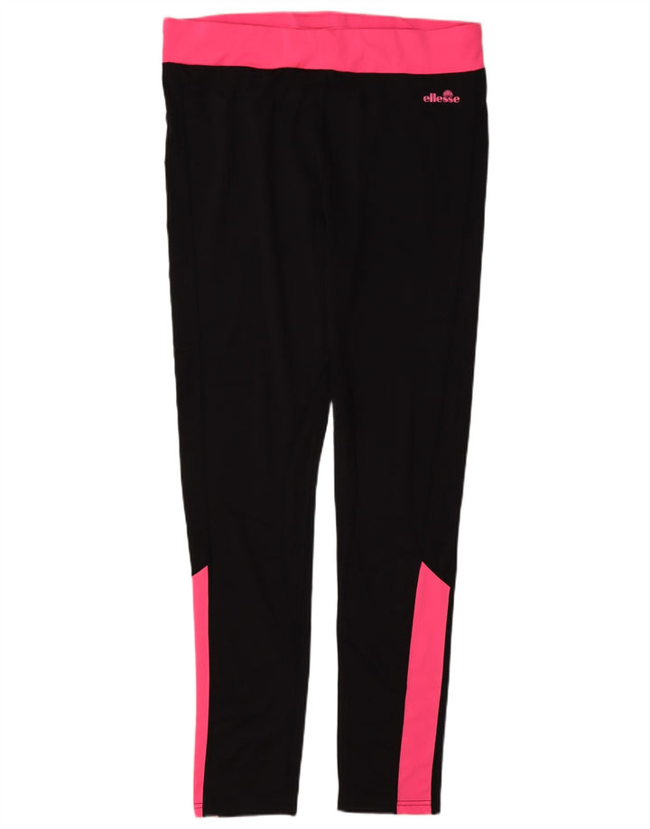 Leggings pentru femei Ellesse UK 16, mare, negru, poliester color bloc