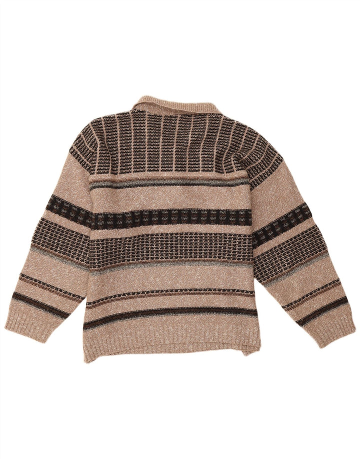 Pulover Bodoni pentru bărbați cu gât polo XL Lână bej