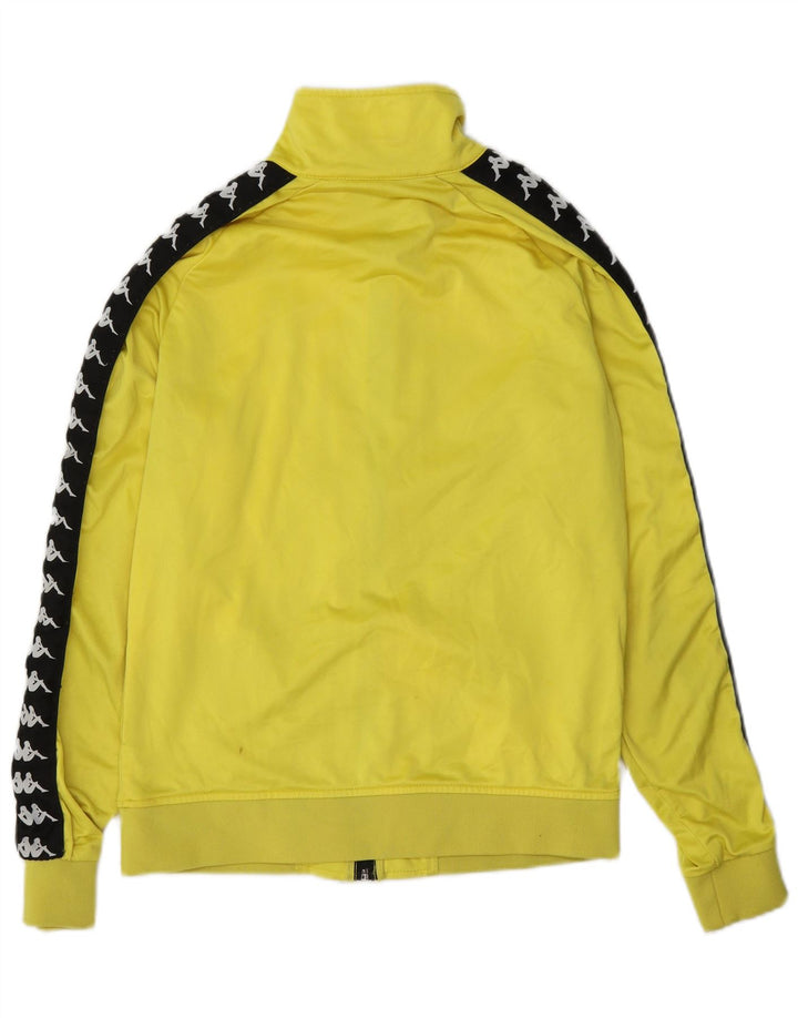 Jachetă de top pentru trening grafic Kappa pentru femei UK 14 Medium Yellow Colorblock