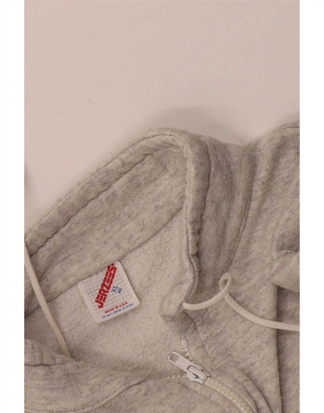 Pulover pentru damă Jerzees, cu grafic, cu fermoar, cu gât, EU 46 XL, gri pete