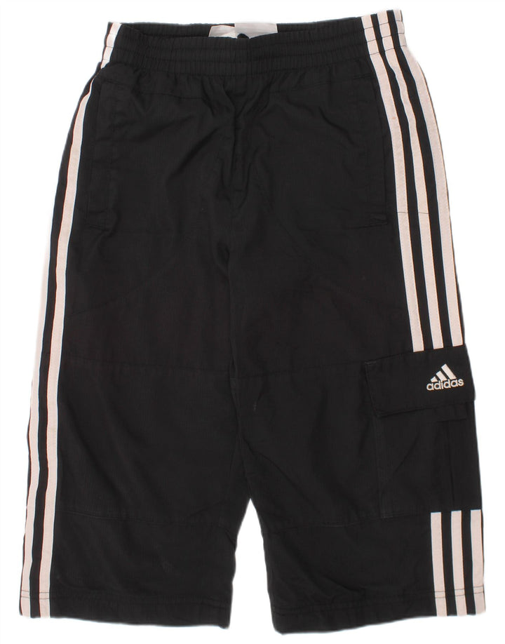 Pantaloni scurți sport Bermude Adidas băieți 9-10 ani poliester negru