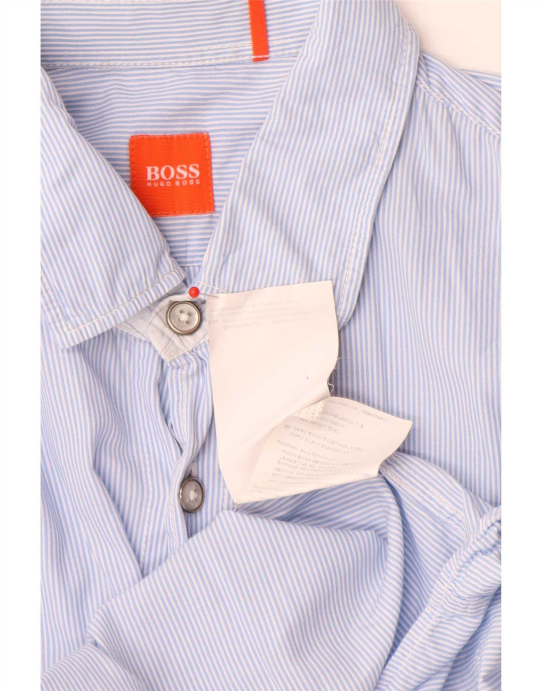 Cămașă pentru bărbați Hugo Boss, mare, albastru, bumbac cu dungi