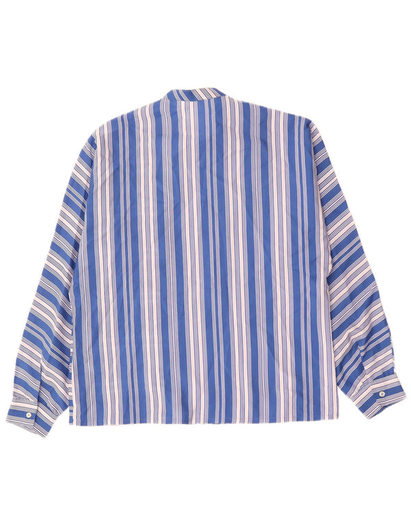 Bluză cămașă pentru femei VINTAGE UK 18 XL cu dungi albastre