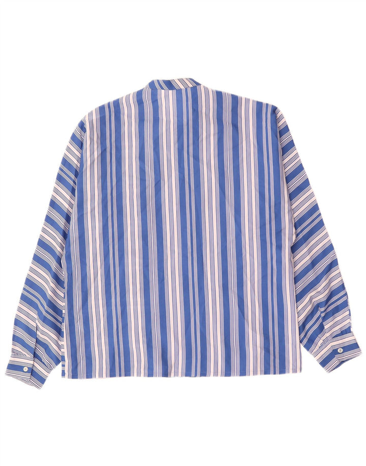 Bluză cămașă pentru femei VINTAGE UK 18 XL cu dungi albastre