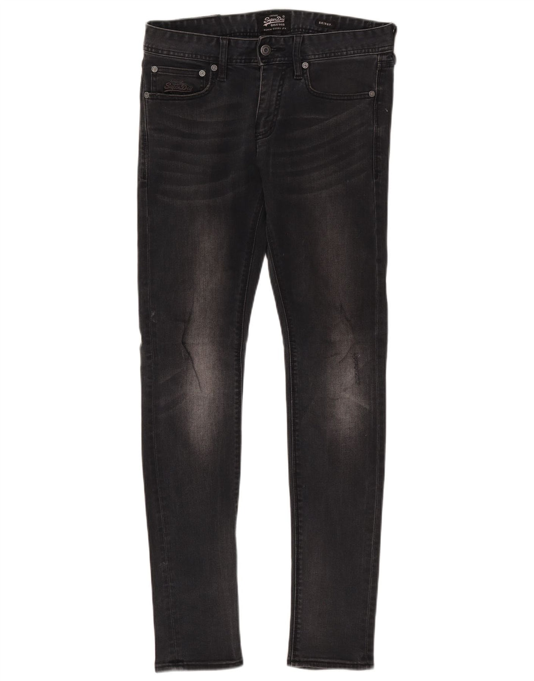 Blugi skinny distressed pentru femei Superdry W30 L32 bumbac negru