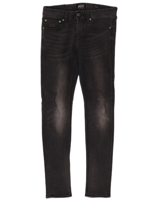 Blugi skinny distressed pentru femei Superdry W30 L32 bumbac negru