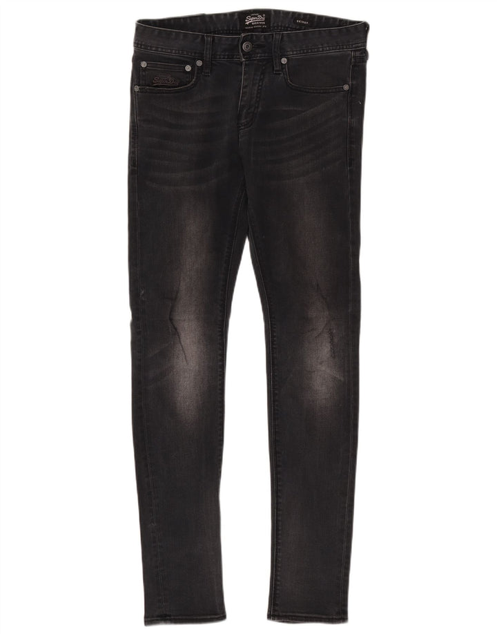 Blugi skinny distressed pentru femei Superdry W30 L32 bumbac negru