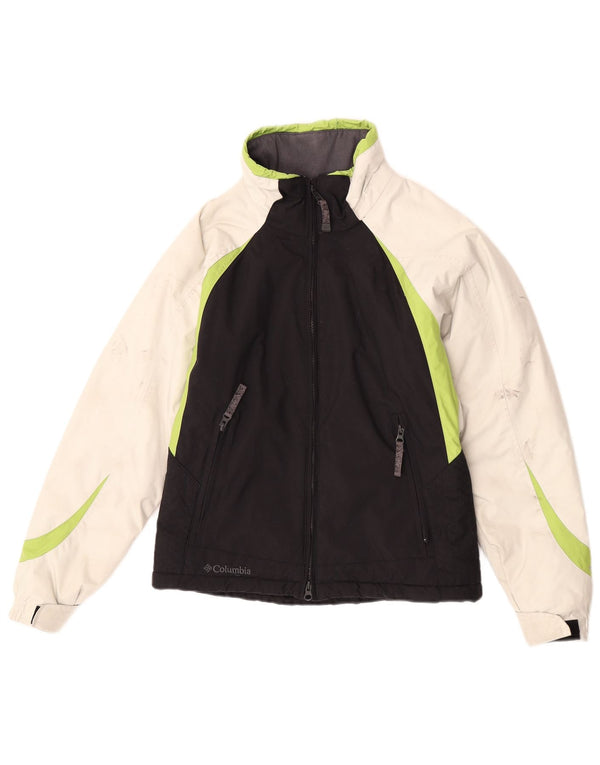 Jachetă de schi Columbia, supradimensionată, pentru femei UK 10 Small, negru, din nailon